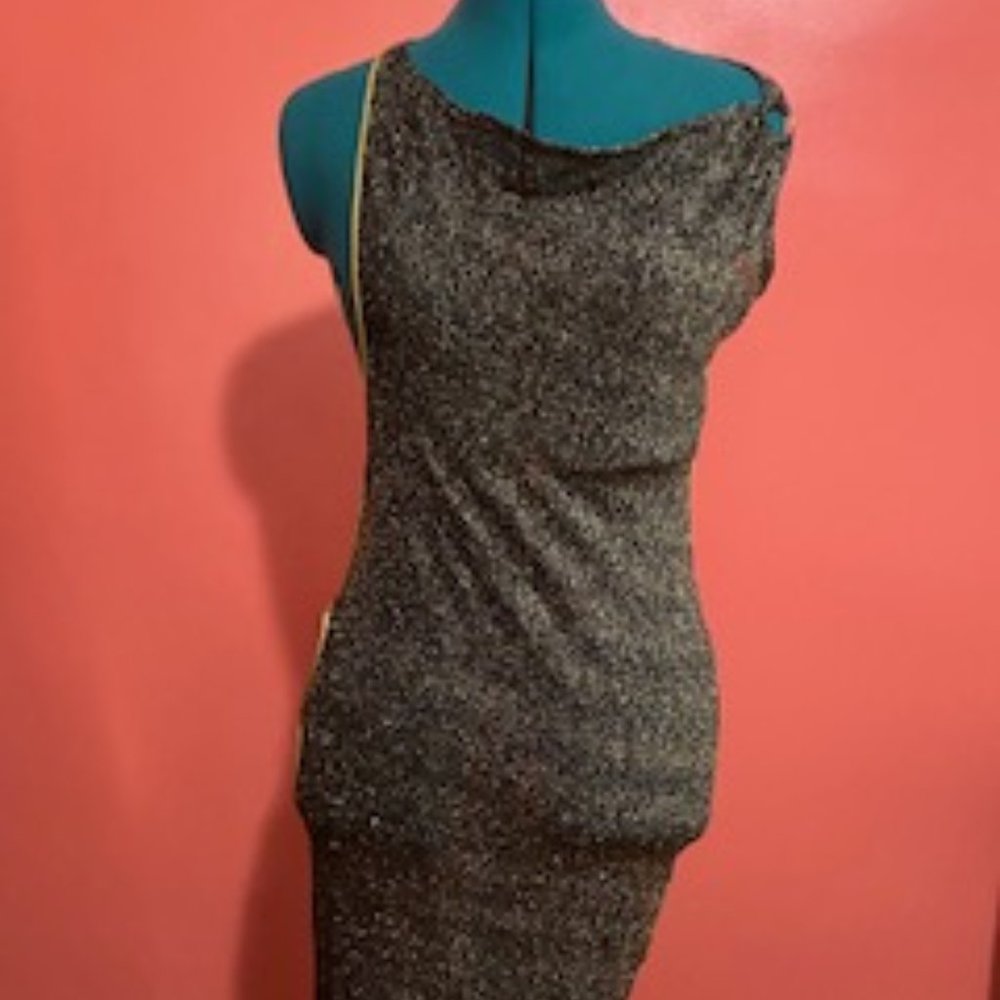 black gold & silver metalic backless lingerie